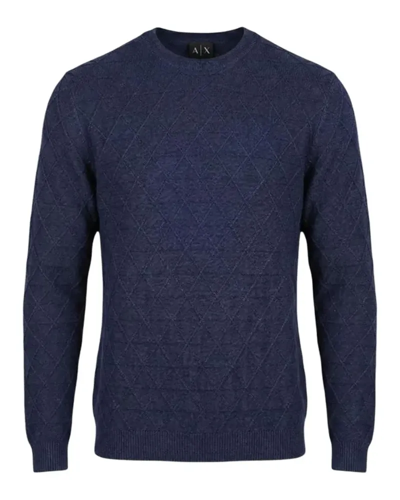 Armani Exchange Pullover in Rautenstrick - Blau Blau