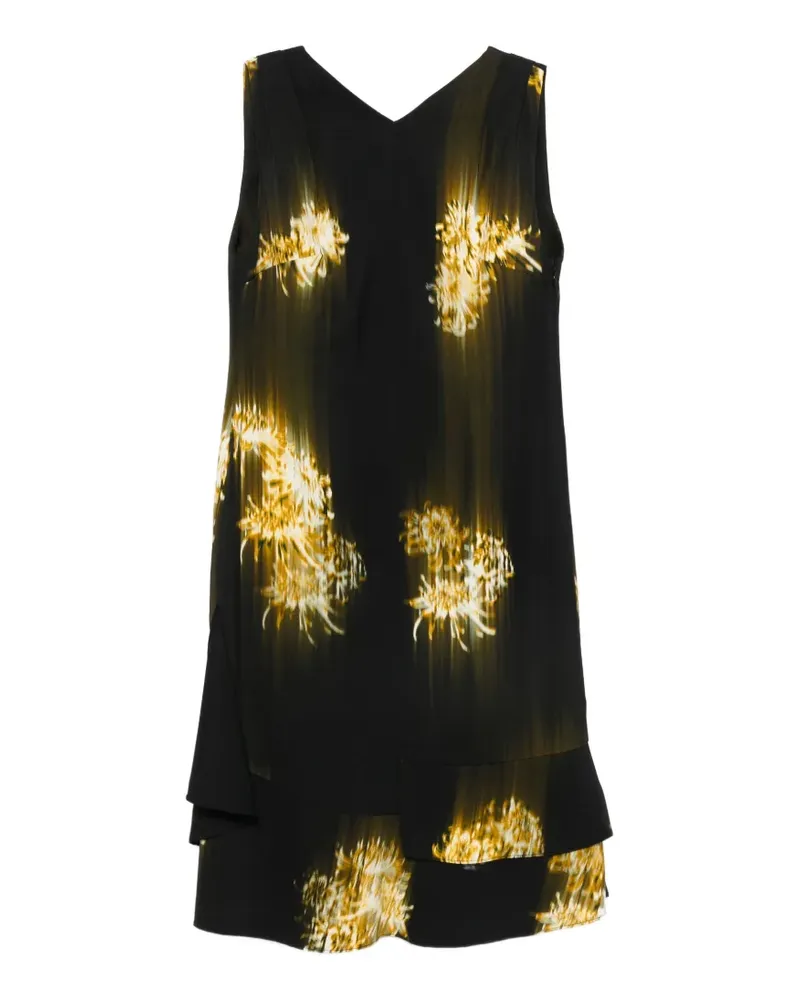 Proenza Schouler V-neck floral-print midi dress - Schwarz Schwarz