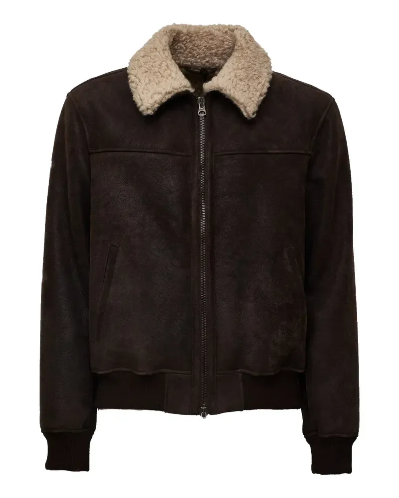 Stewart Jacke mit Shearling-Kragen - Braun Braun