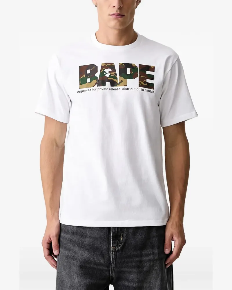 BAPE camo-logo T-shirt - Weiß Weiß