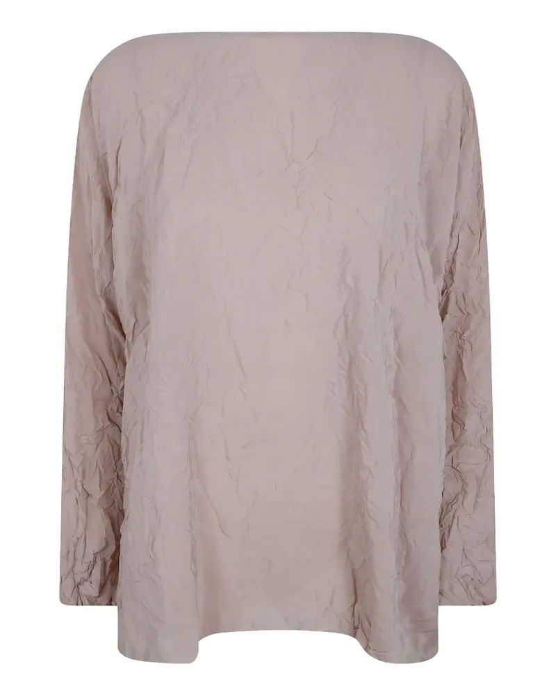 Daniela Gregis crinkled silk top - Nude Nude