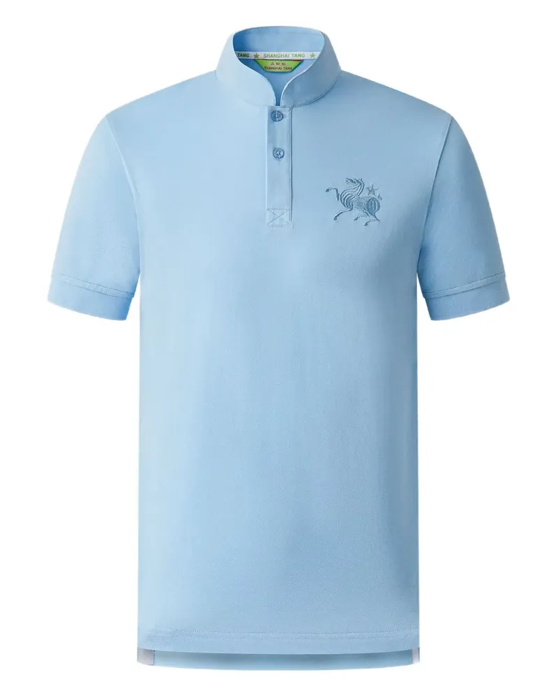 Shanghai Tang Poloshirt mit Horse Star-Stickerei - Blau Blau