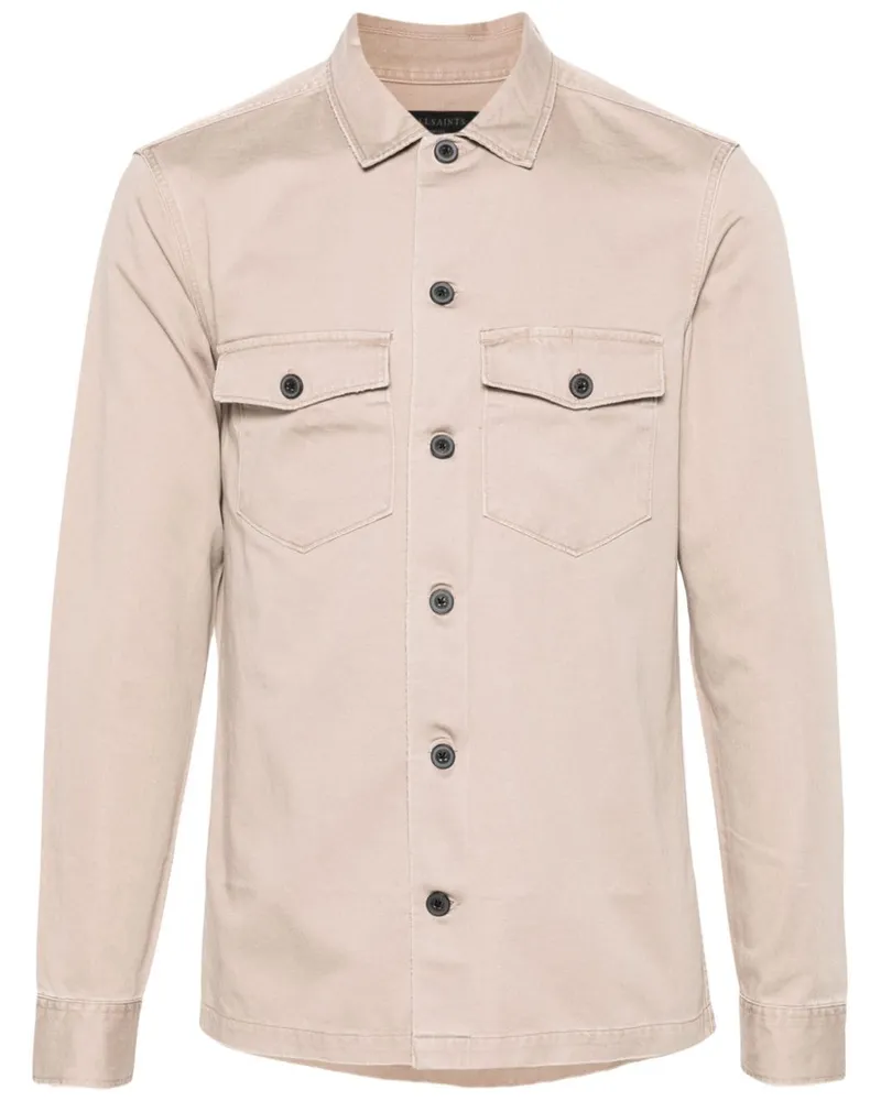 AllSaints Firebase Hemd im Distressed-Look - Nude Nude