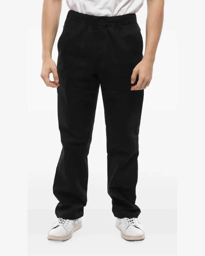OFF-WHITE elasticated-waist chino trousers - Schwarz Schwarz