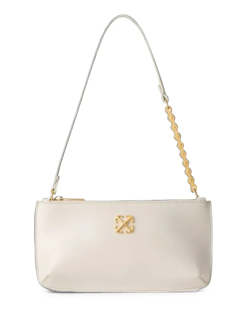 OFF-WHITE Jitney Flat leather shoulder bag - Nude Nude