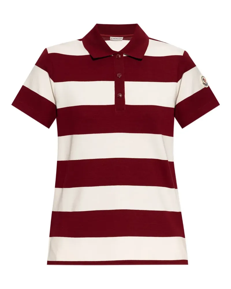 Moncler Gestreiftes Poloshirt - Rot Rot