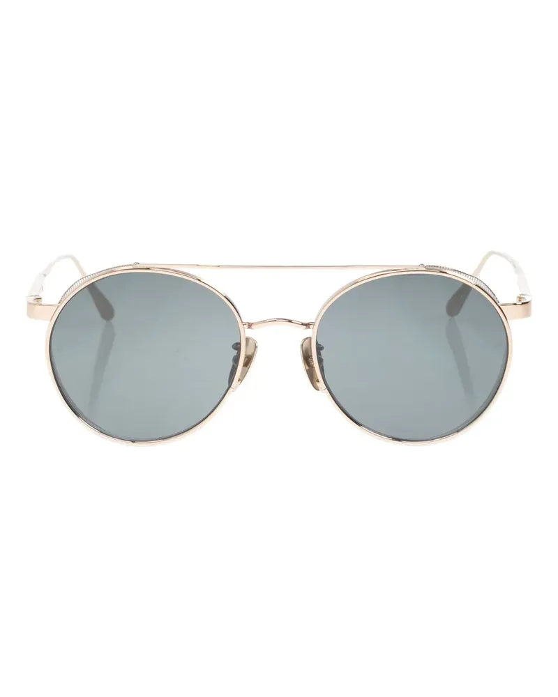 Linda Farrow Sonnenbrille mit rundem Gestell - Gold Gold