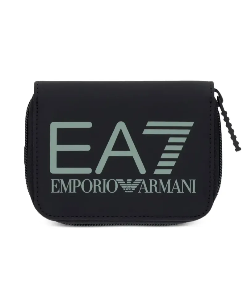 EA7 Portemonnaie mit Logo-Print - Schwarz Schwarz