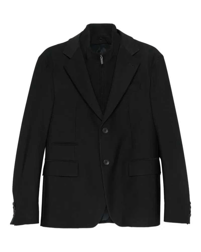 Emporio Armani Sakko mit Knopfverschluss - Schwarz Schwarz
