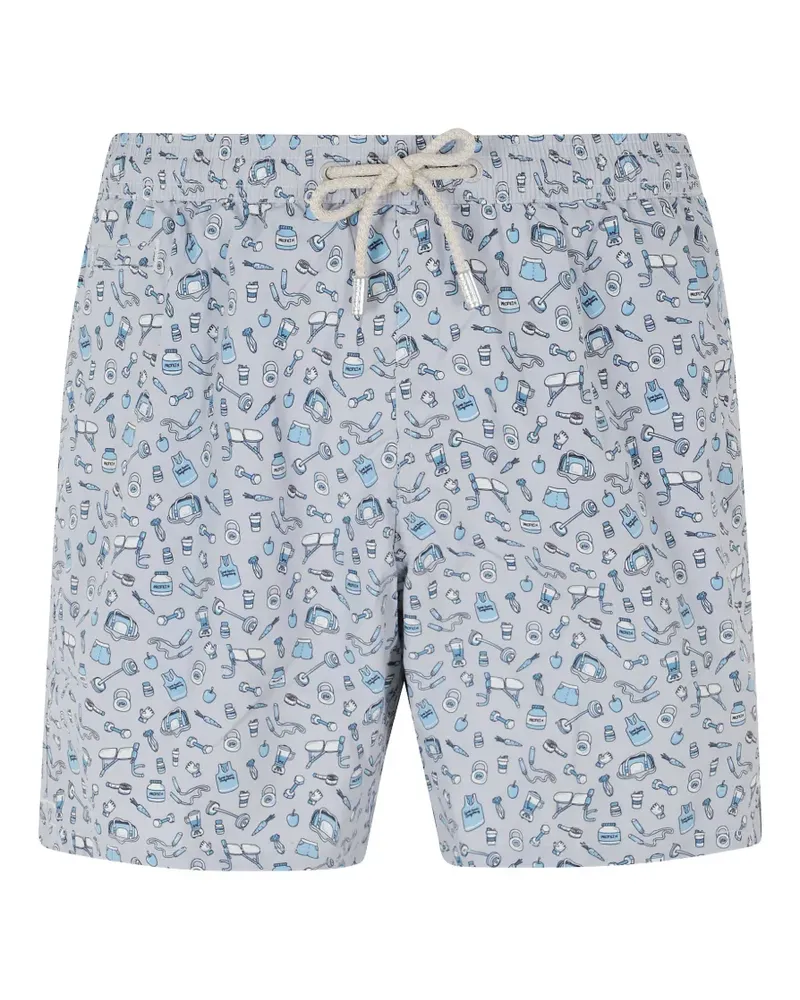 MC2 Saint Barth Lighting Micro Fantasy graphic-print swim shorts - Blau Blau