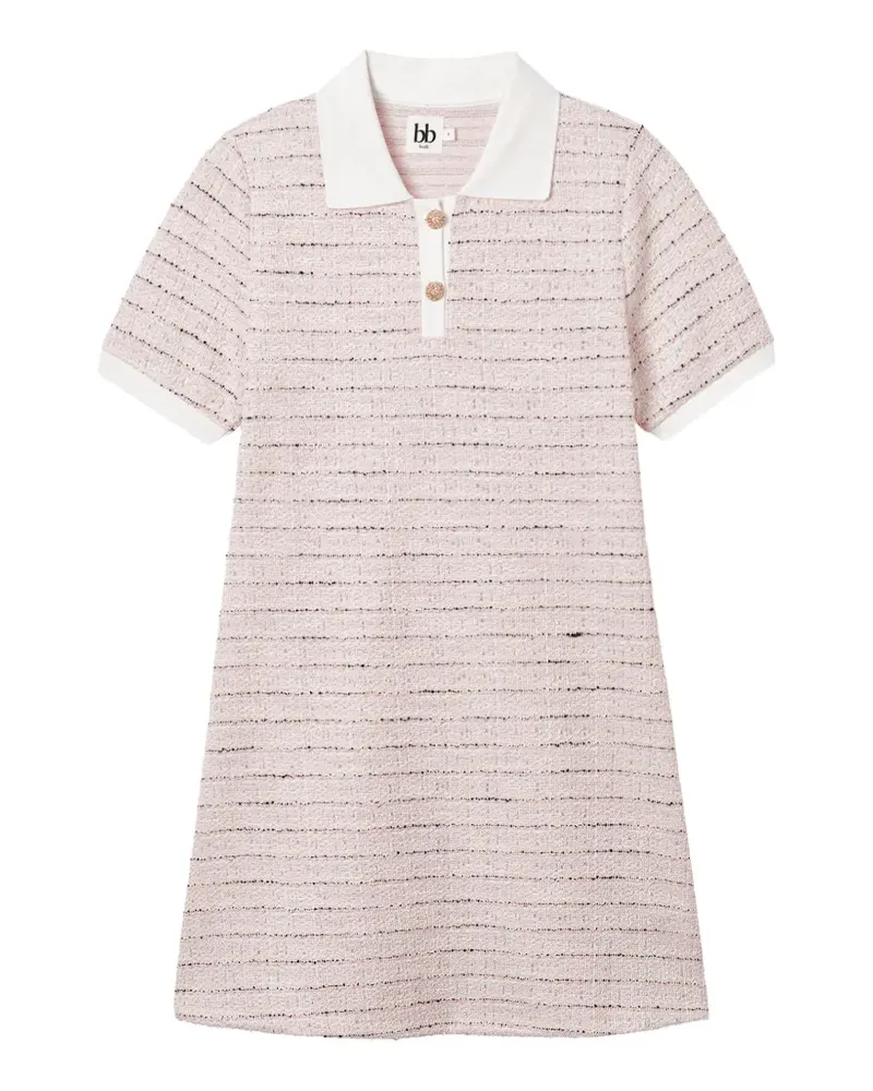 b+ab Kleid mit Poloshirtkragen - Rosa Rosa