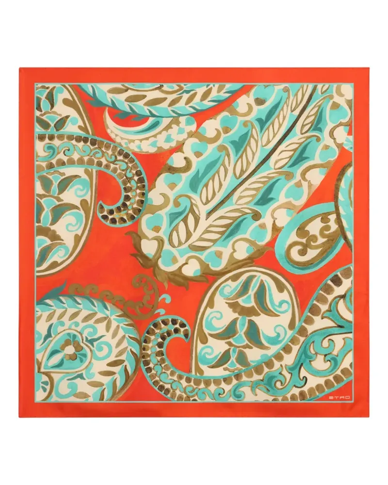 Etro Schal mit Paisleymuster - Orange Orange