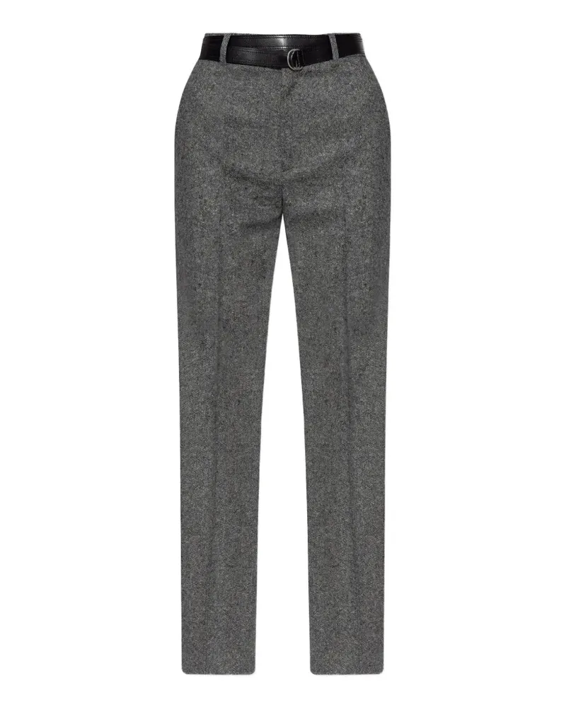 Maison Margiela belted pressed-crease trousers - Grau Grau