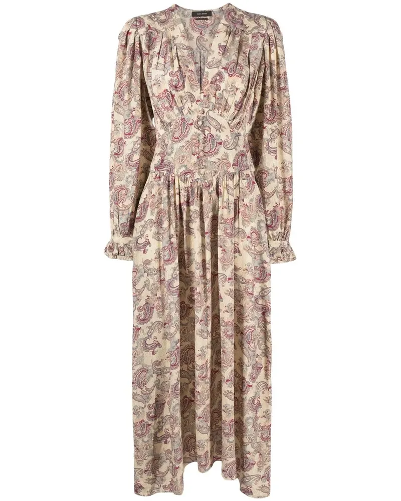 Isabel Marant Midikleid mit Paisley-Print - Gelb Gelb