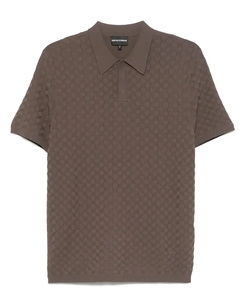 Emporio Armani Gestricktes Poloshirt - Braun Braun
