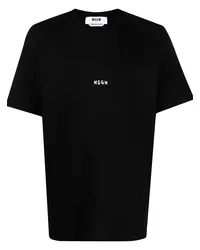 MSGM T-Shirt mit Logo-Print Schwarz