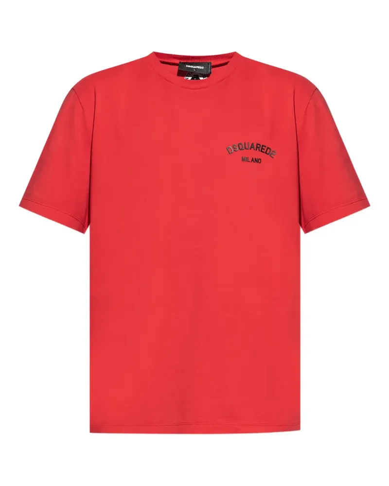 Dsquared2 T-Shirt mit Logo-Print - Rot Rot