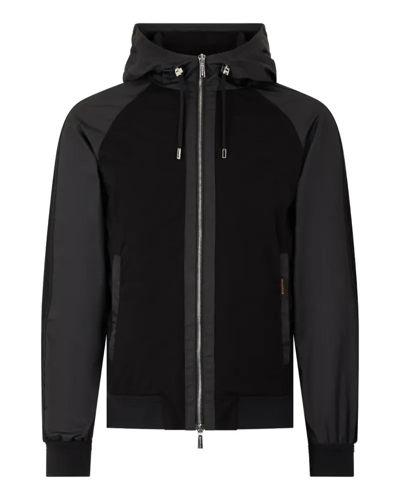 MOORER hooded contrast jacket - Schwarz Schwarz