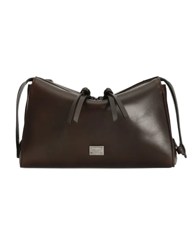 Dolce & Gabbana logo-plaque shoulder bag - Braun Braun