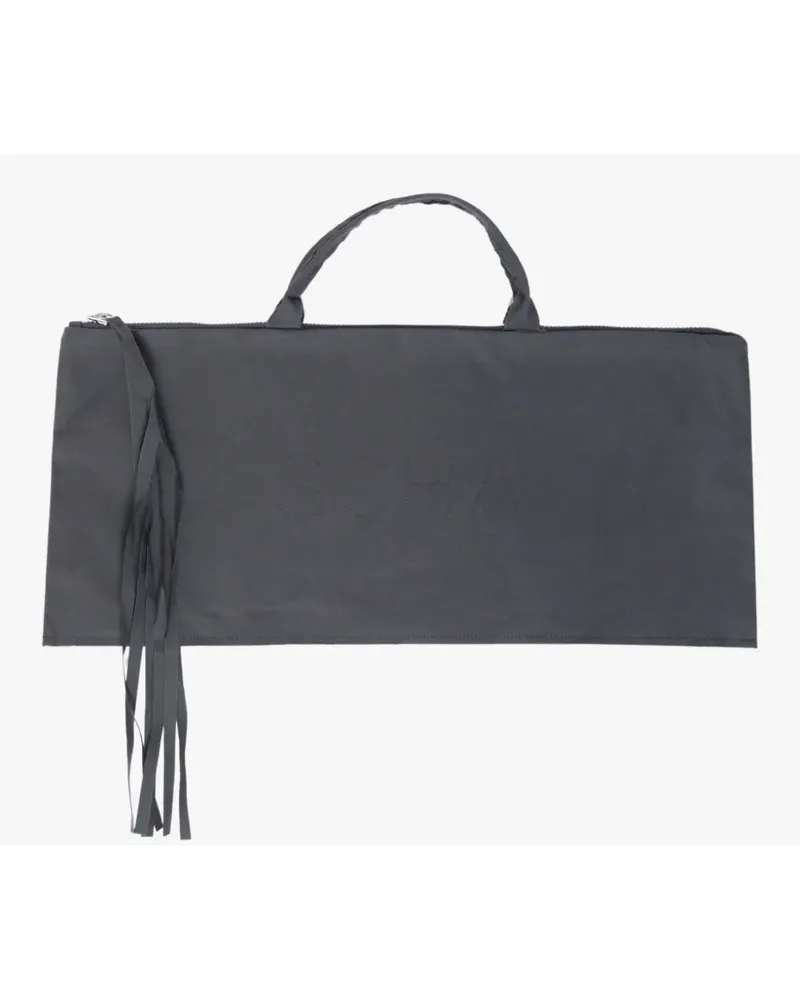 SCHA fringe-detail zip-top tote bag - Grau Grau