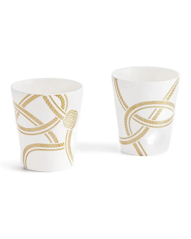 Shanghai Tang infinite knot porcelain cup - Weiß Weiß