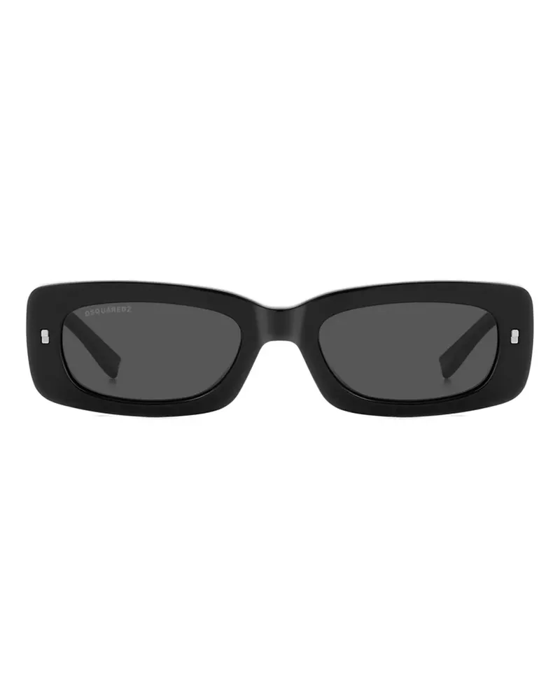 Dsquared2 Icon Sonnenbrille mit eckigem Gestell - Schwarz Schwarz