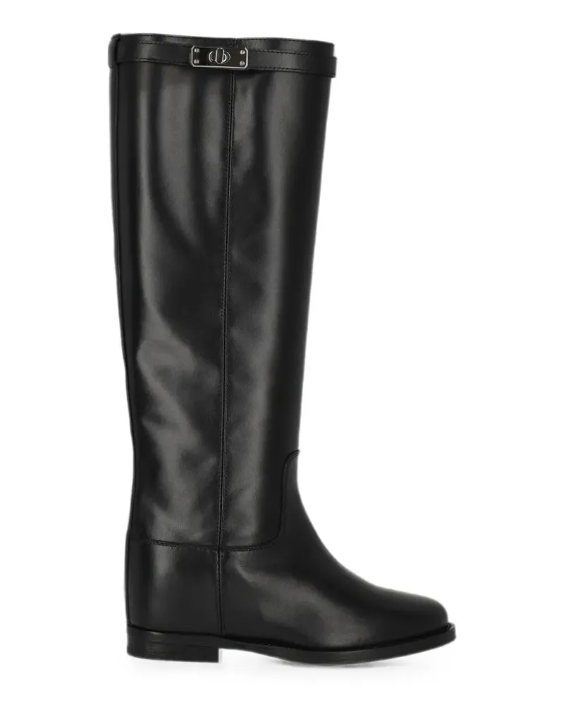 Via Roma 15 Kniehohe Stiefel - Schwarz Schwarz