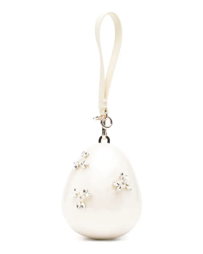 Simone Rocha crystal-embellished Egg tote bag - Nude Nude