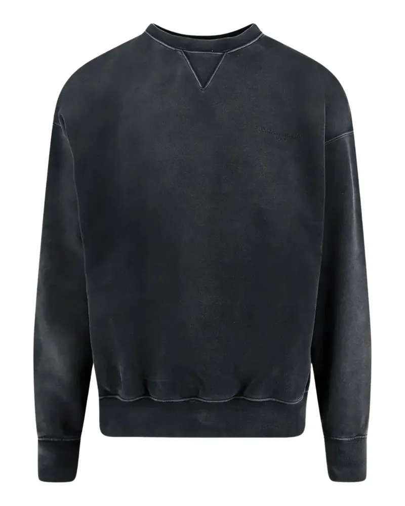Maison Margiela faded-effect logo-embroidered sweater - Schwarz Schwarz