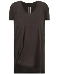 Rick Owens Hiked T-Shirt Braun