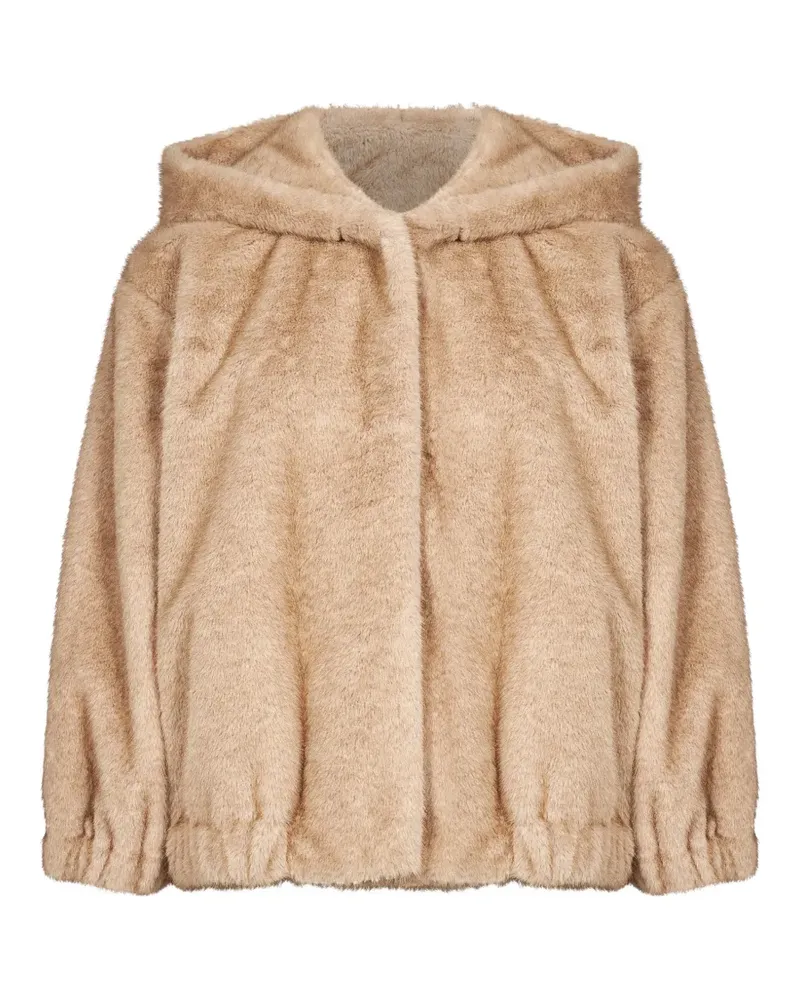 Antonelli Firenze faux-fur hooded jacket - Nude Nude