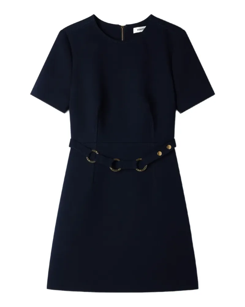 Sandro Kurzes Kleid mit Gürtel - Blau Blau