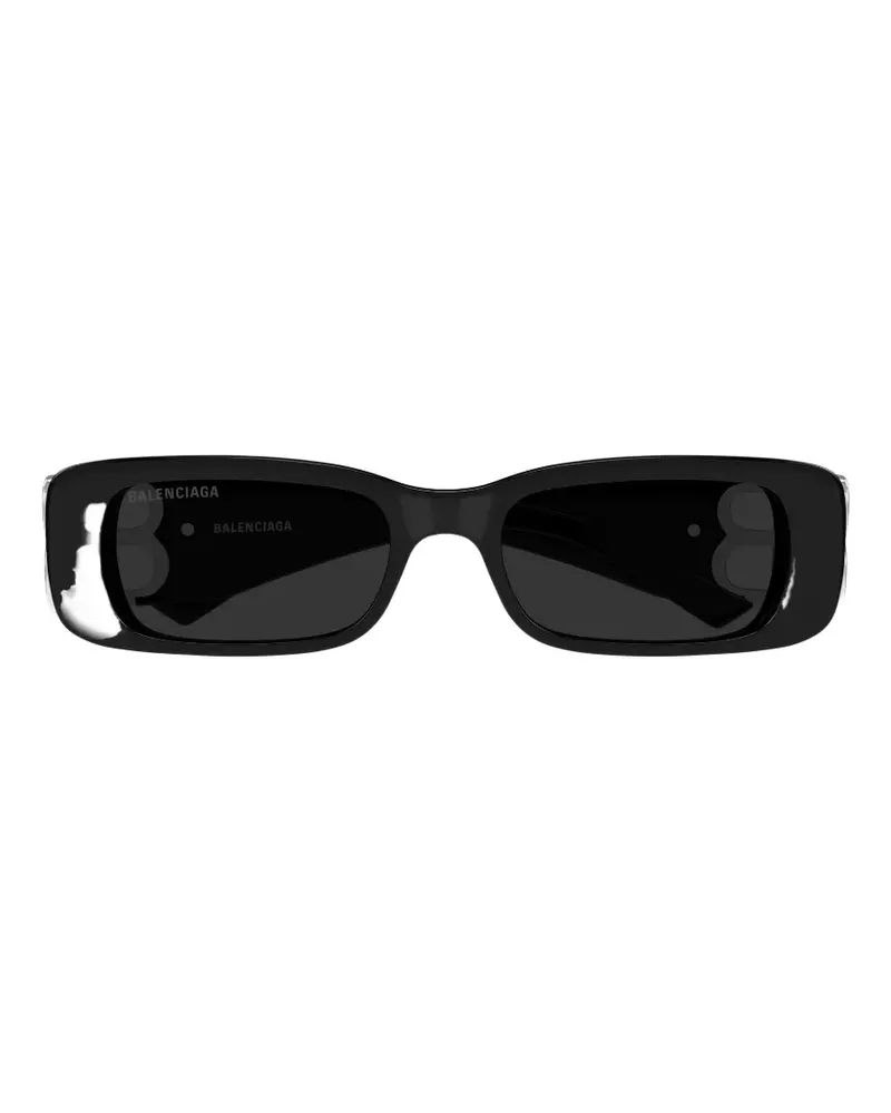 Balenciaga Dynasty BB logo-plaque rectangle-frame sunglasses - Schwarz Schwarz