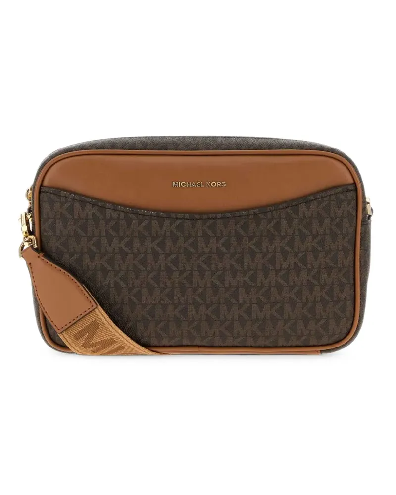 Michael Kors Bev large signature logo crossbody bag - Braun Braun