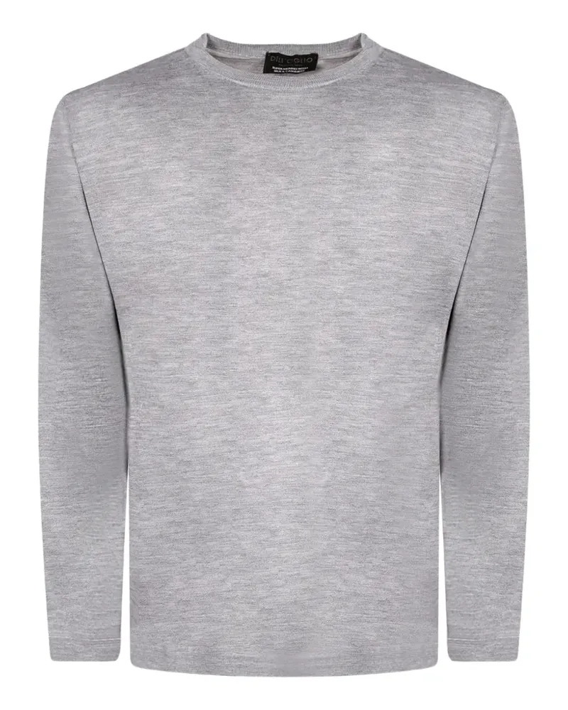 Dell'oglio Langarmshirt mit Rundhalsausschnitt - Grau Grau