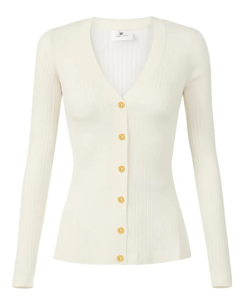 Elisabetta Franchi Gerippter Cardigan - Nude Nude