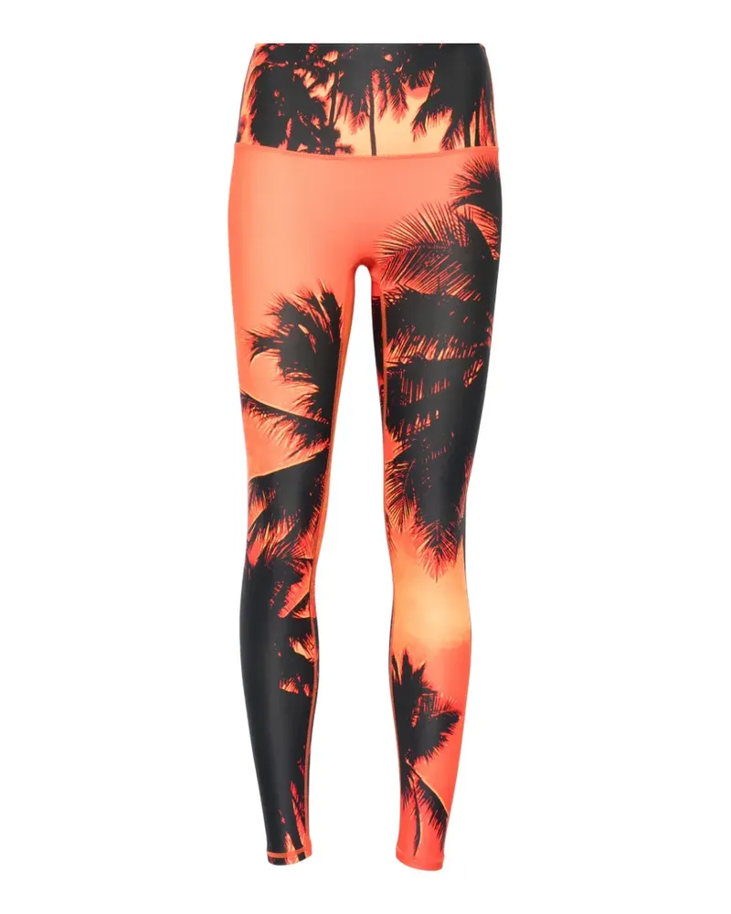 Blue Sky Inn Sport-Leggings mit Palmen-Print - Orange Orange