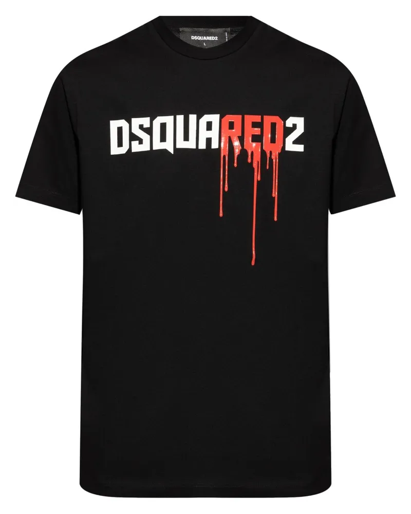 Dsquared2 T-Shirt mit Logo-Print - Schwarz Schwarz