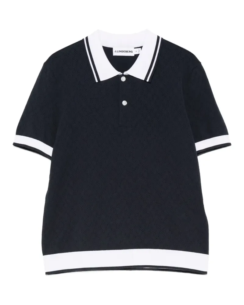 J.Lindeberg Polly pointelle polo top - Blau Blau