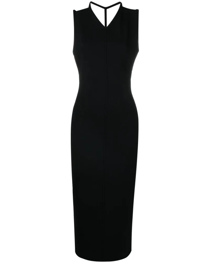 KHAITE Maxikleid mit V-Ausschnitt - Schwarz Schwarz