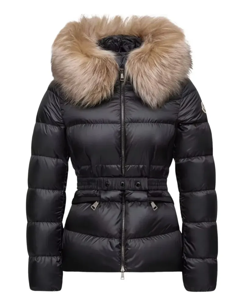 Moncler Boed shearling-trim puffer jacket - Schwarz Schwarz
