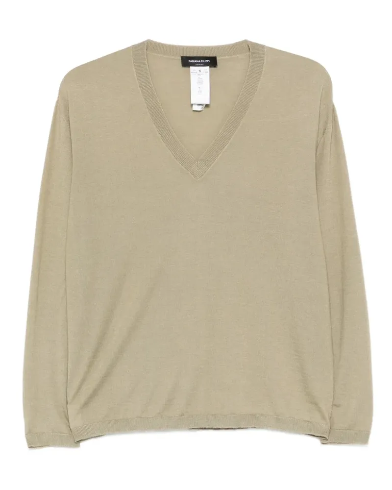 Fabiana Filippi Pullover mit V-Ausschnitt - Grün Grün