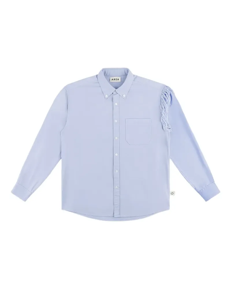 Area deconstructed frayed-edge shirt - Blau Blau