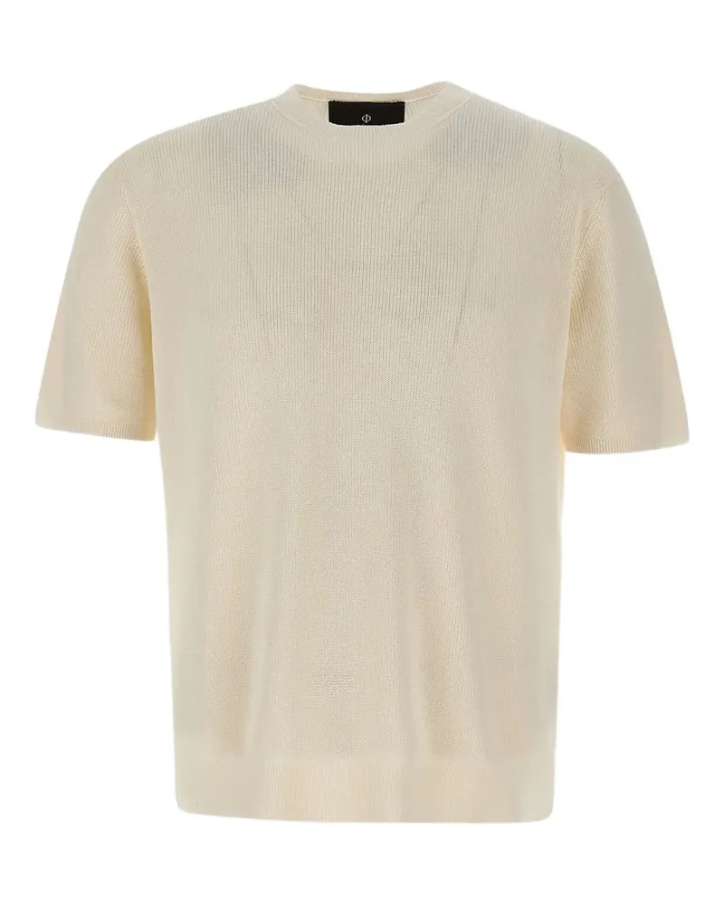 Filippo de Laurentiis Geripptes T-Shirt - Weiß Weiß