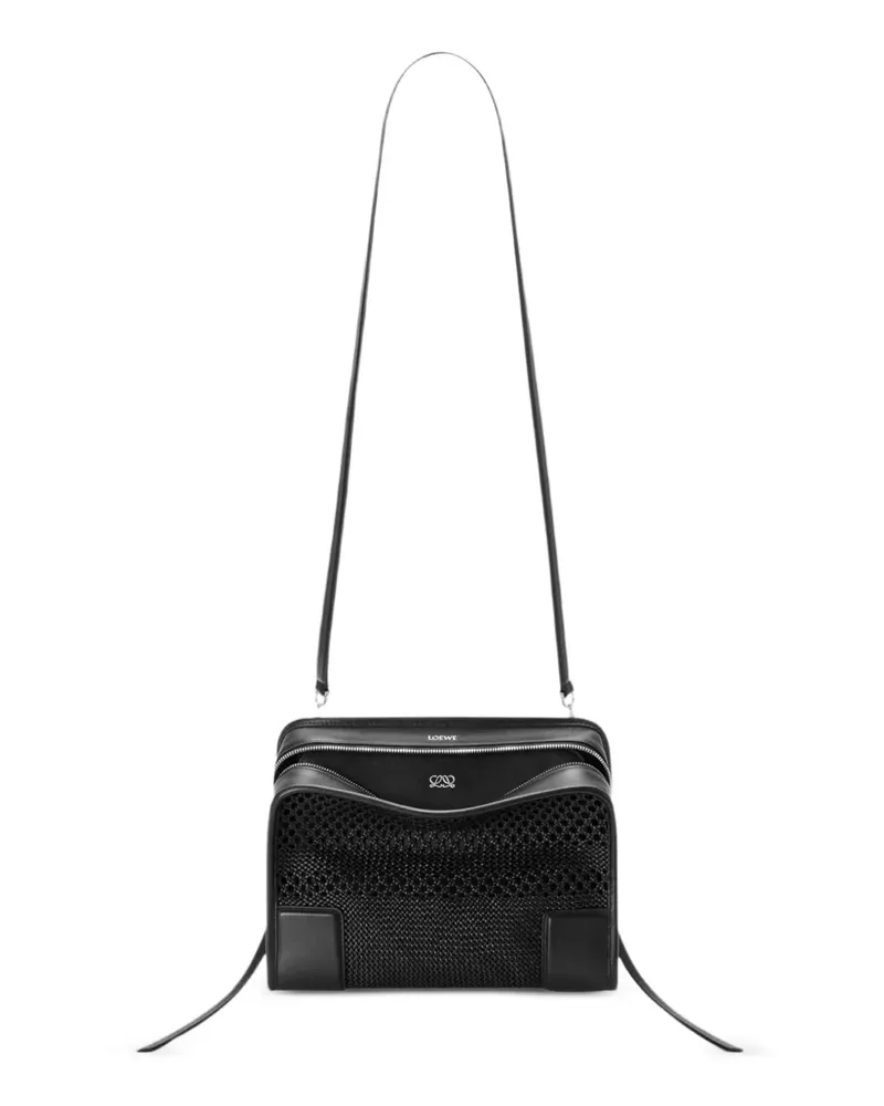 Loewe Mittelgroße Amazona Tote Bag aus Leder - Schwarz Schwarz