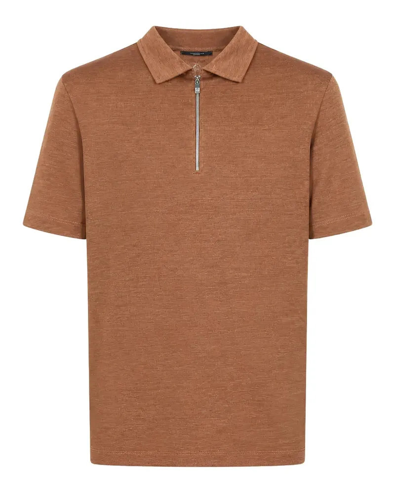 Tombolini Poloshirt mit Reißverschluss - Braun Braun