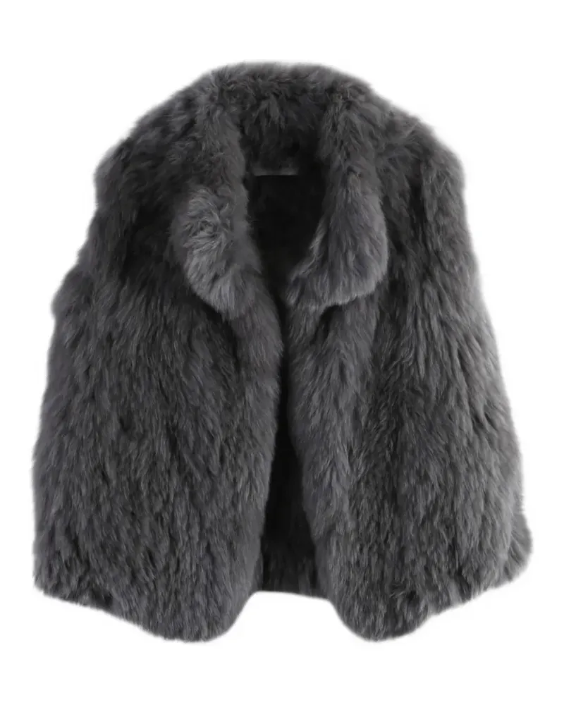 Yves Salomon Weste aus Faux Shearling - Grau Grau