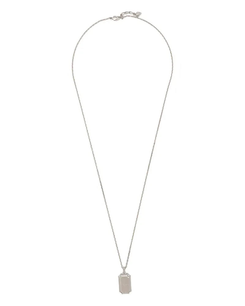 Alexander McQueen engraved logo necklace - Silber Silber