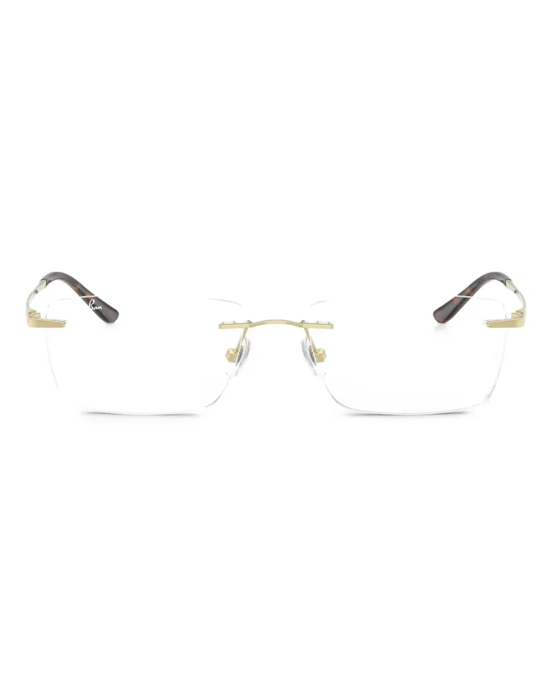 Ray Ban Rahmenlose Brille mit eckigen Gläsern - Gold Gold