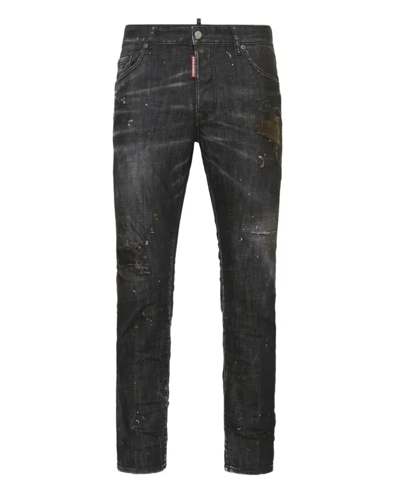Dsquared2 Nirvana Wash Skater-Jeans - Schwarz Schwarz